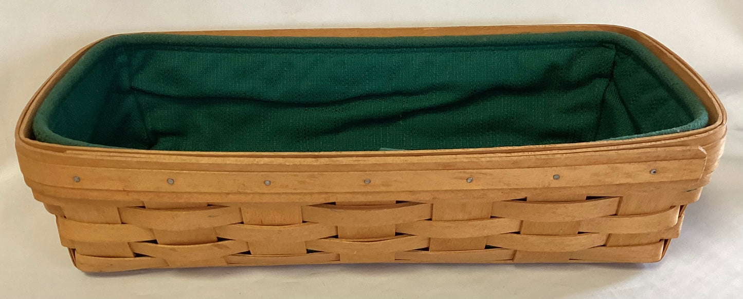 Longaberger Bread Basket w/cloth liner