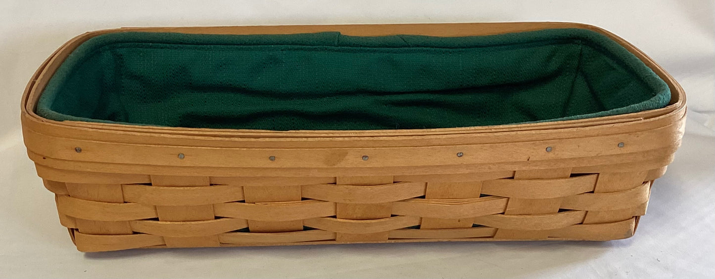 Longaberger Bread Basket w/cloth liner