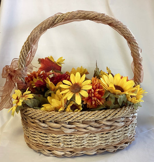 Big Basket of Fall Flowers