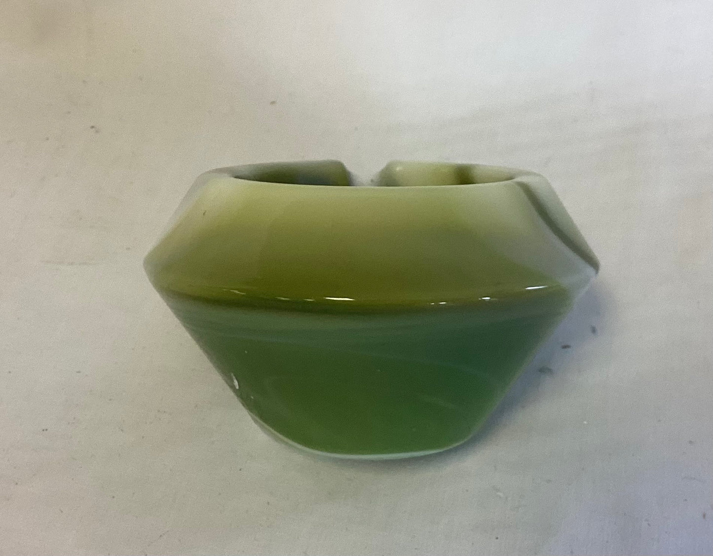 Agate  Green & White Swirl Ashtray