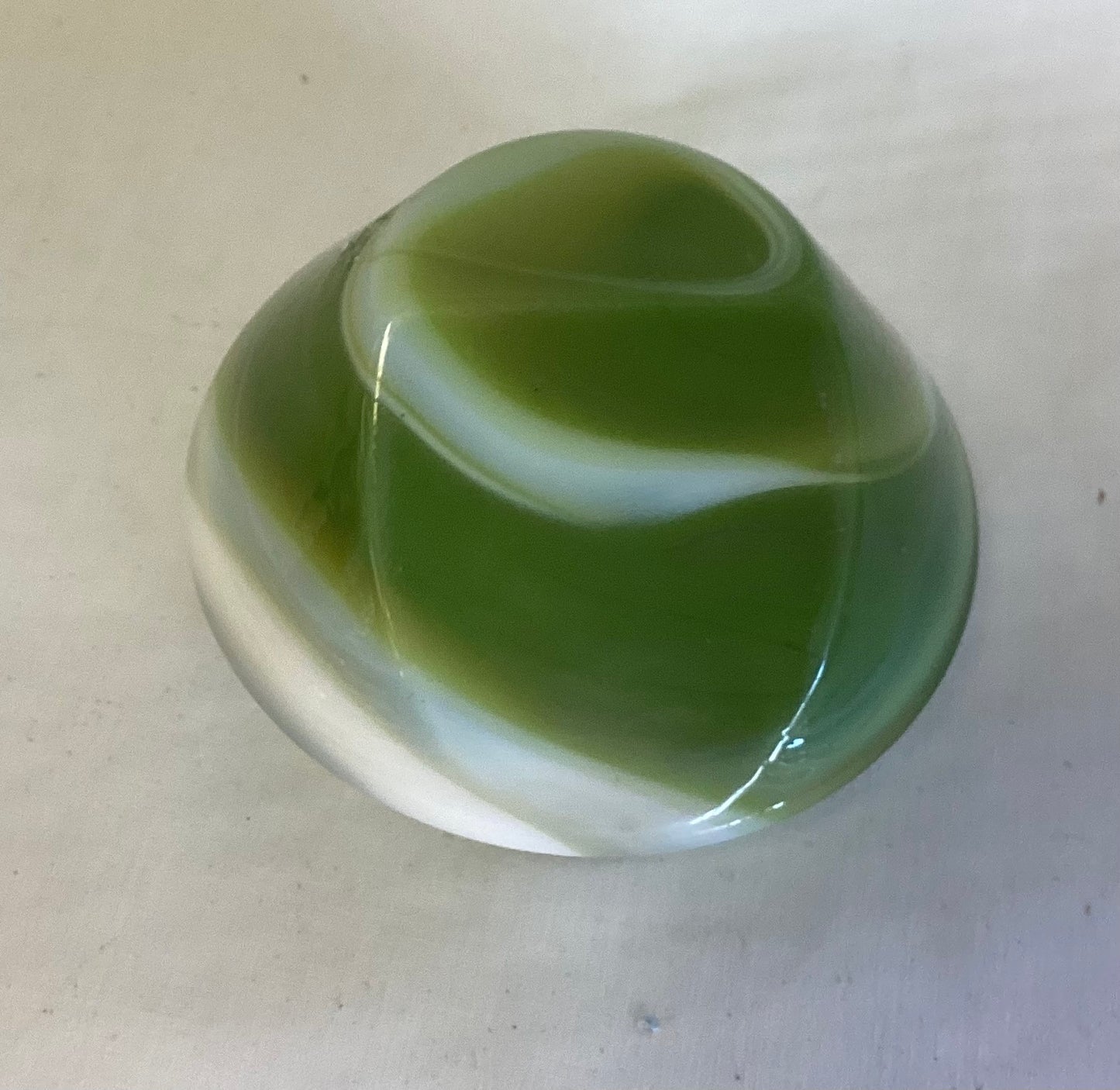 Agate  Green & White Swirl Ashtray