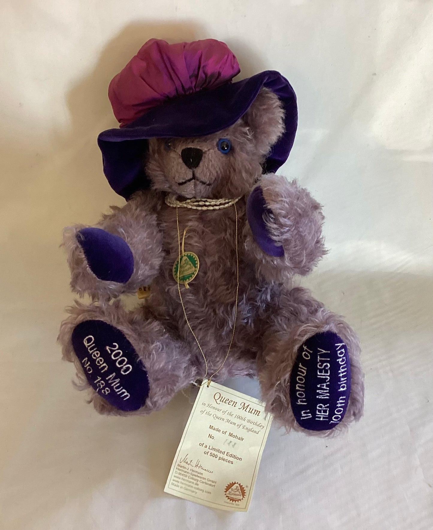 M.J. Herman 2000 Queen Mum Limited Edition Bear