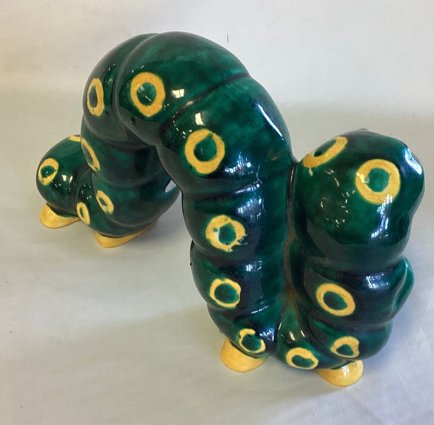 Green Ceramic Catapillar