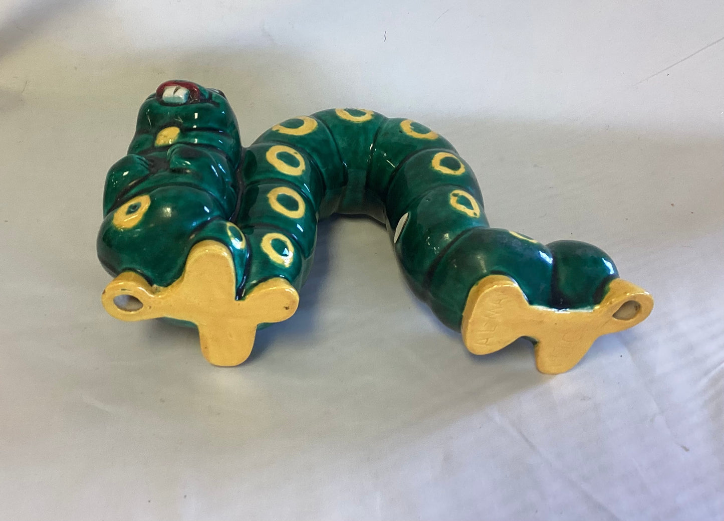 Green Ceramic Catapillar