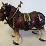 Ceramic Clydesdale Horse in Full Harness