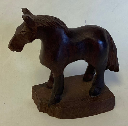 Wood Carved Vintage Horse