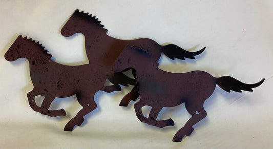 3D Running Horses Wall Decor