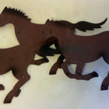 3D Running Horses Wall Decor