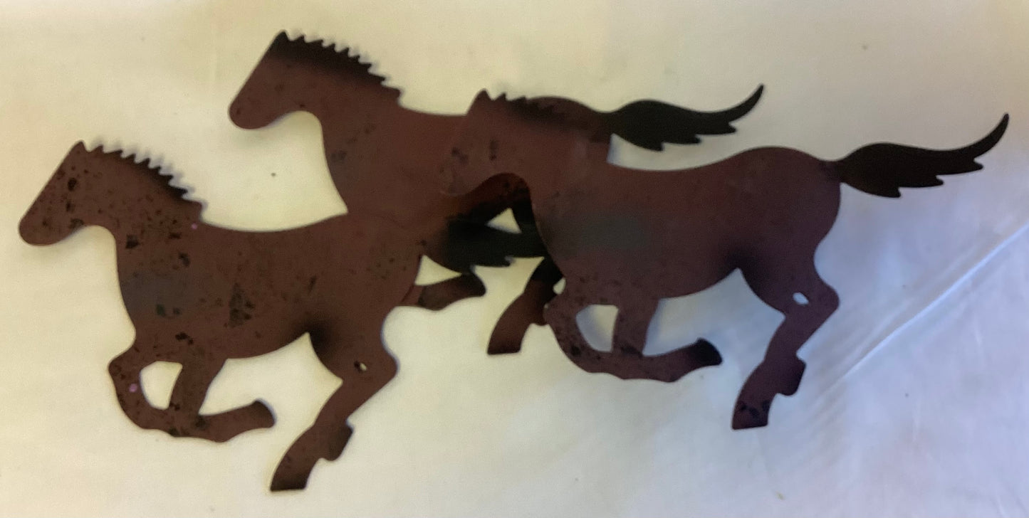 3D Running Horses Wall Decor