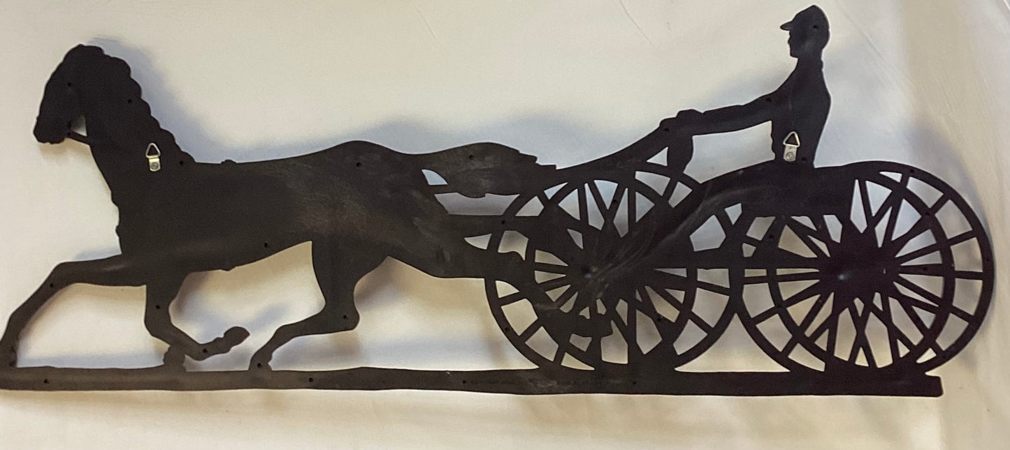 1970’s Racing Horse Sulky Buggy Wall Art