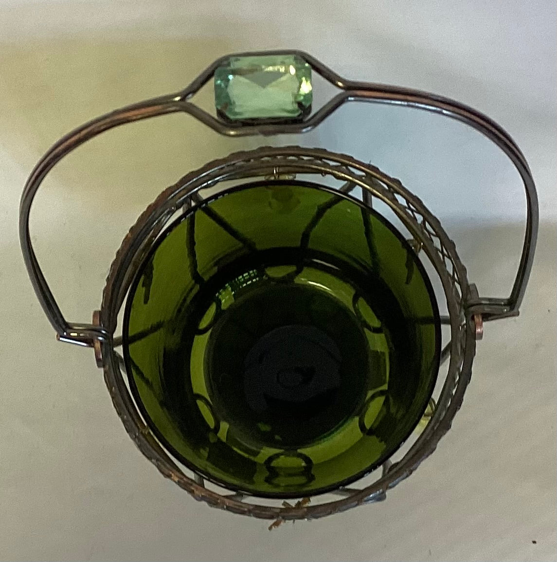 Green Jewel Candle Holder