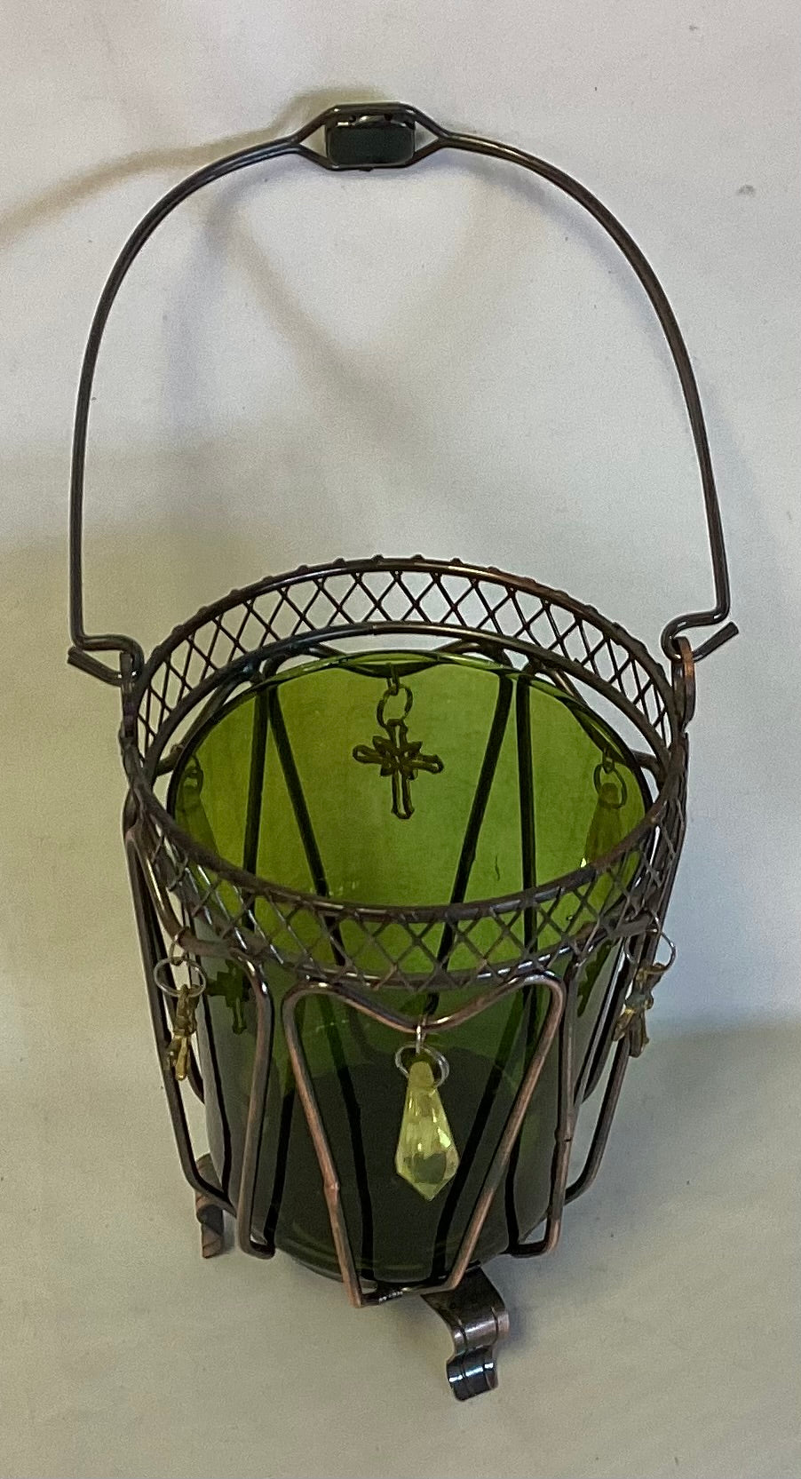 Green Jewel Candle Holder