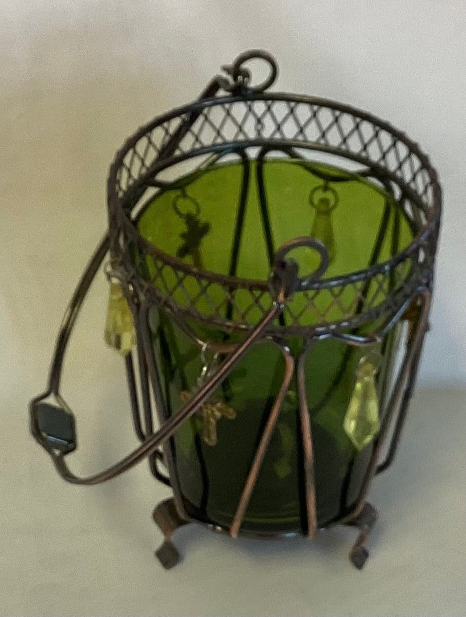 Green Jewel Candle Holder