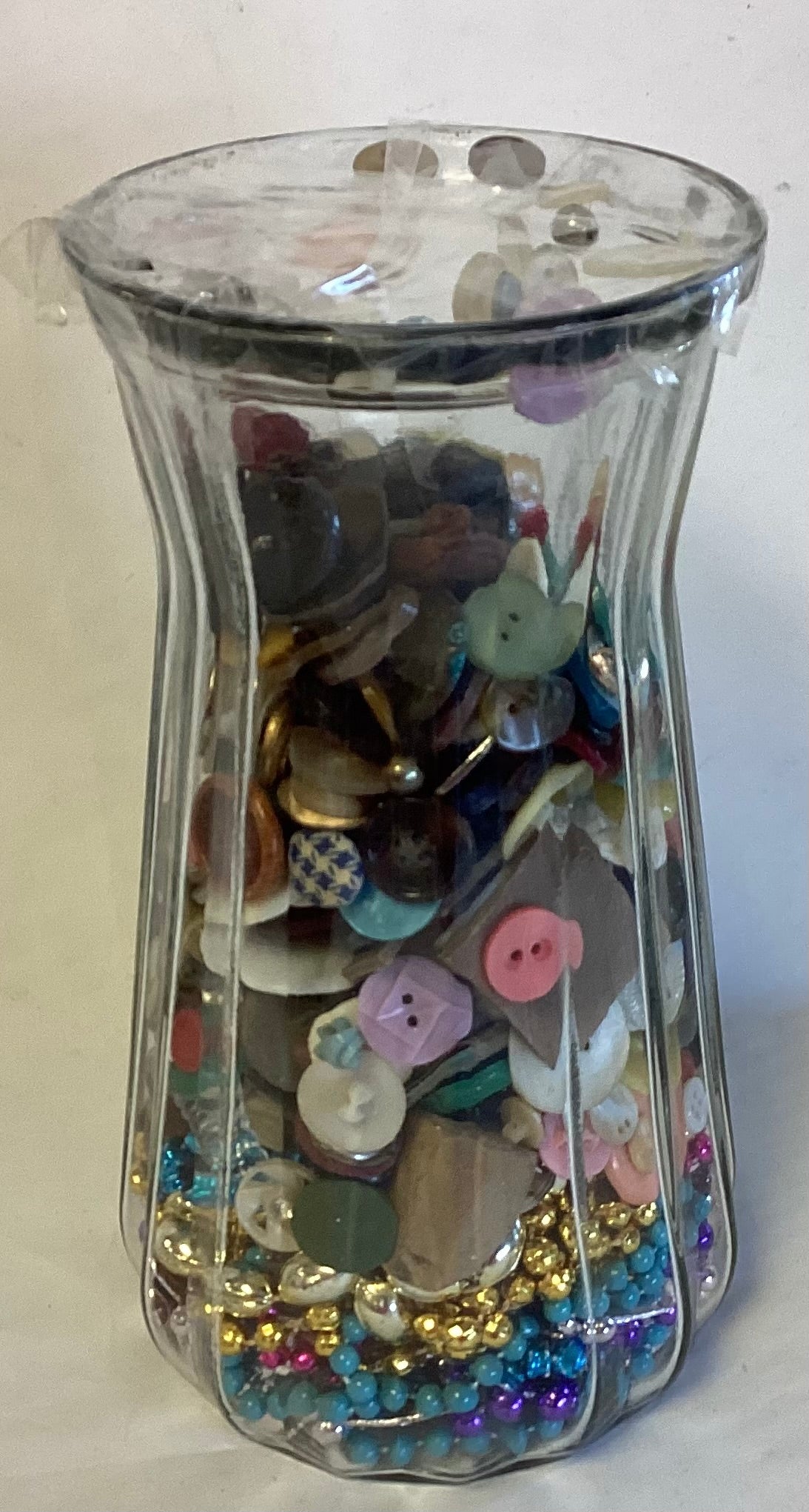 Vase of Old Buttons