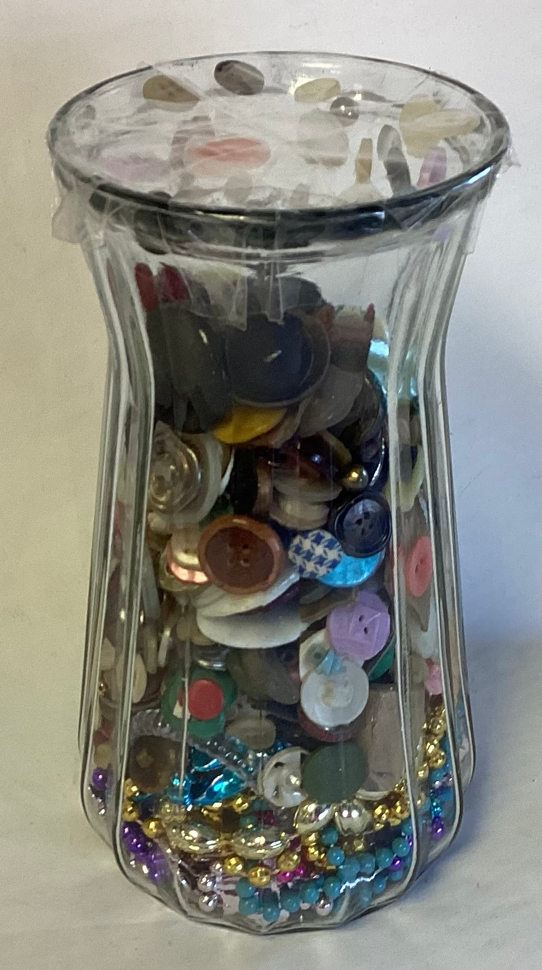 Vase of Old Buttons