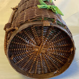 3 Tier Wicker & Bamboo Chinese Wedding Basket w/Handle