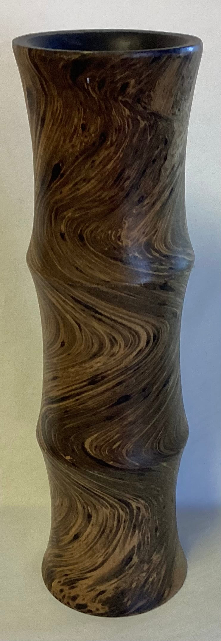 Tall Wooden Vase