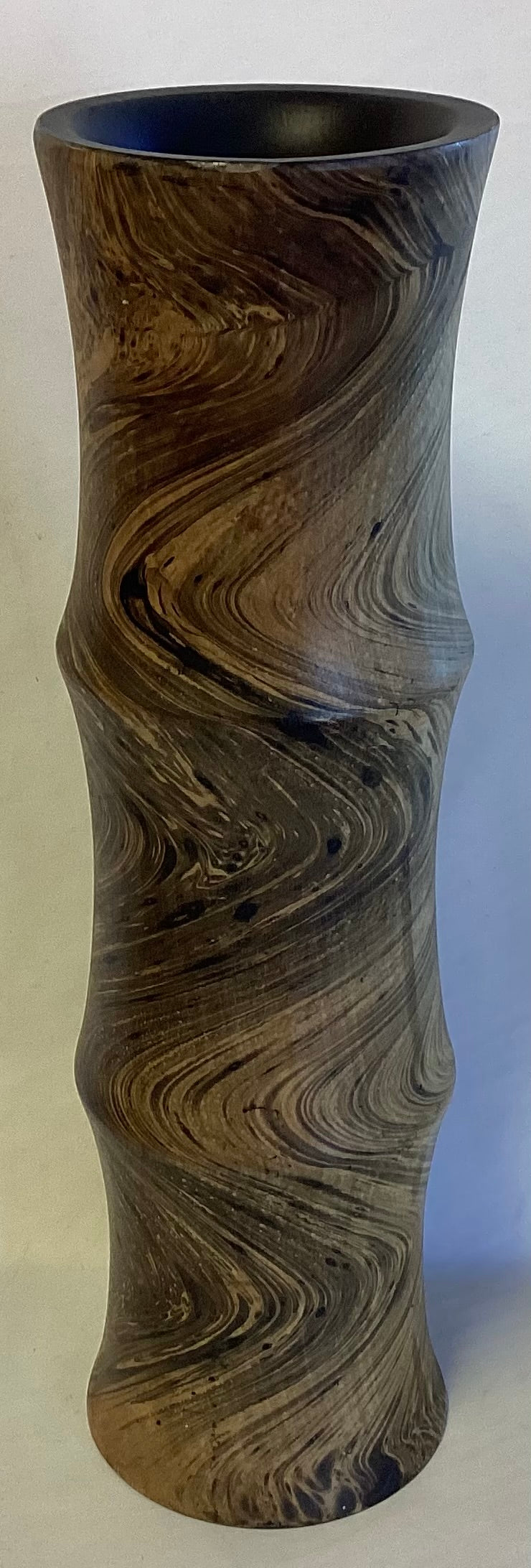 Tall Wooden Vase