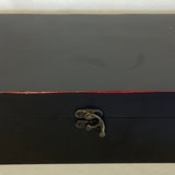 Black Wooden Treasure Box - vintage