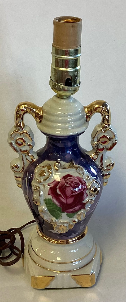 Antique Victorian Rose Lamp