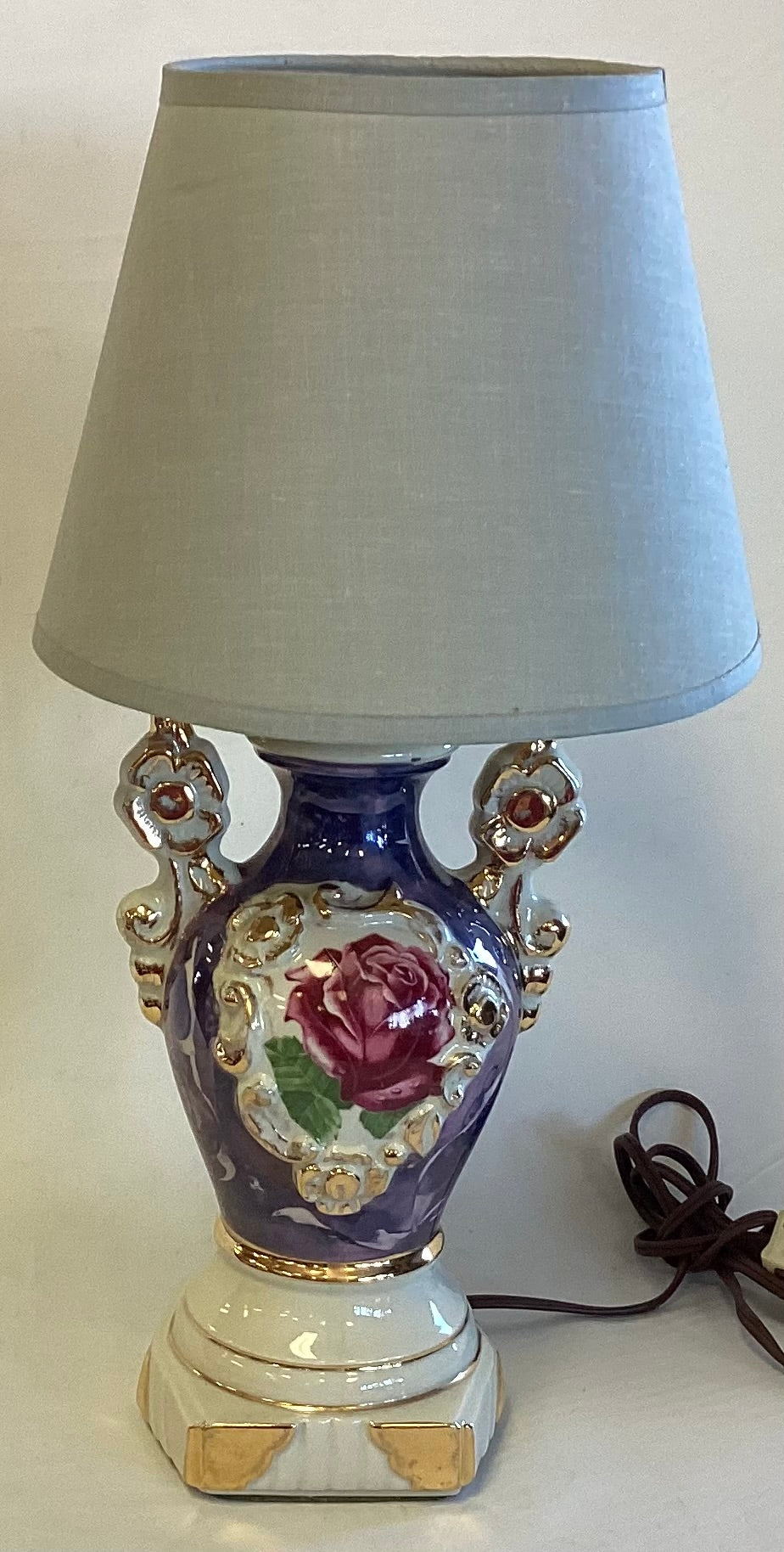 Antique Victorian Rose Lamp