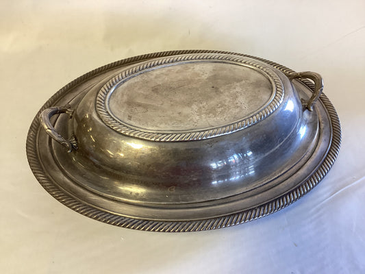 Two Piece Silverplated Serving Dish