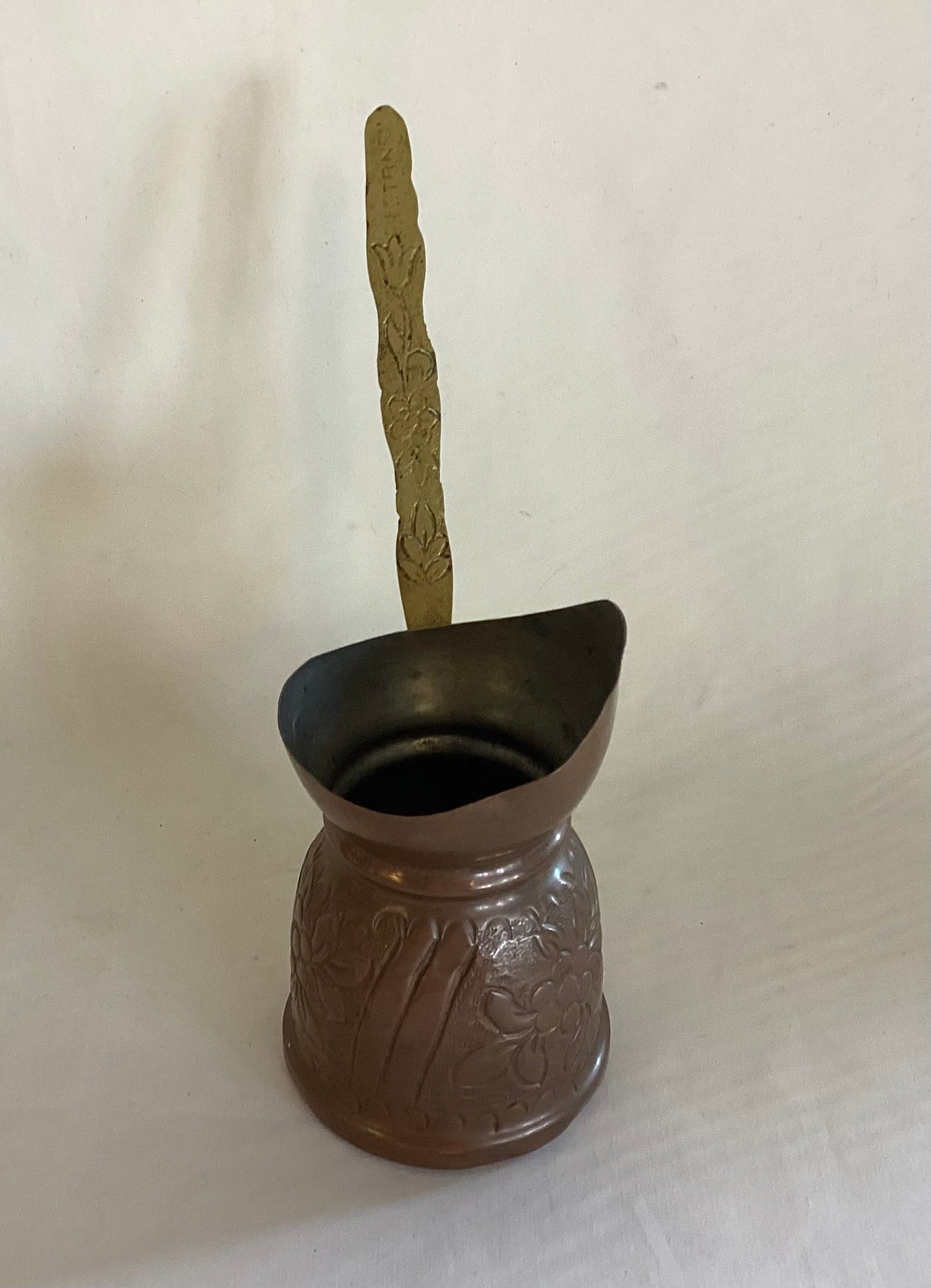 Copper & Brass Turkish Coffee Side Pourer