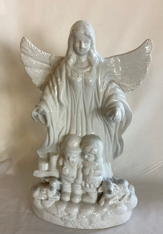 White Ceramic Guardian Angel