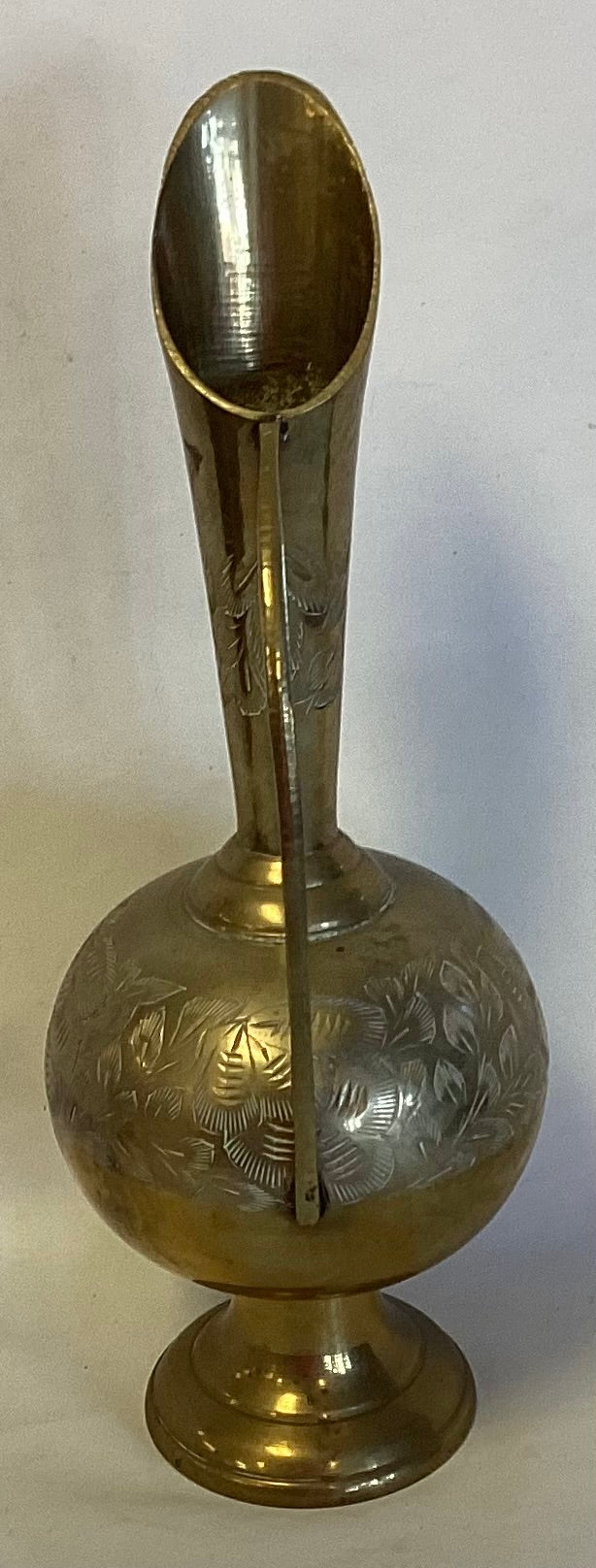 Turkish Brass Vase w/Etchings