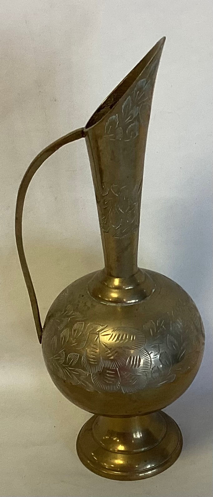 Turkish Brass Vase w/Etchings