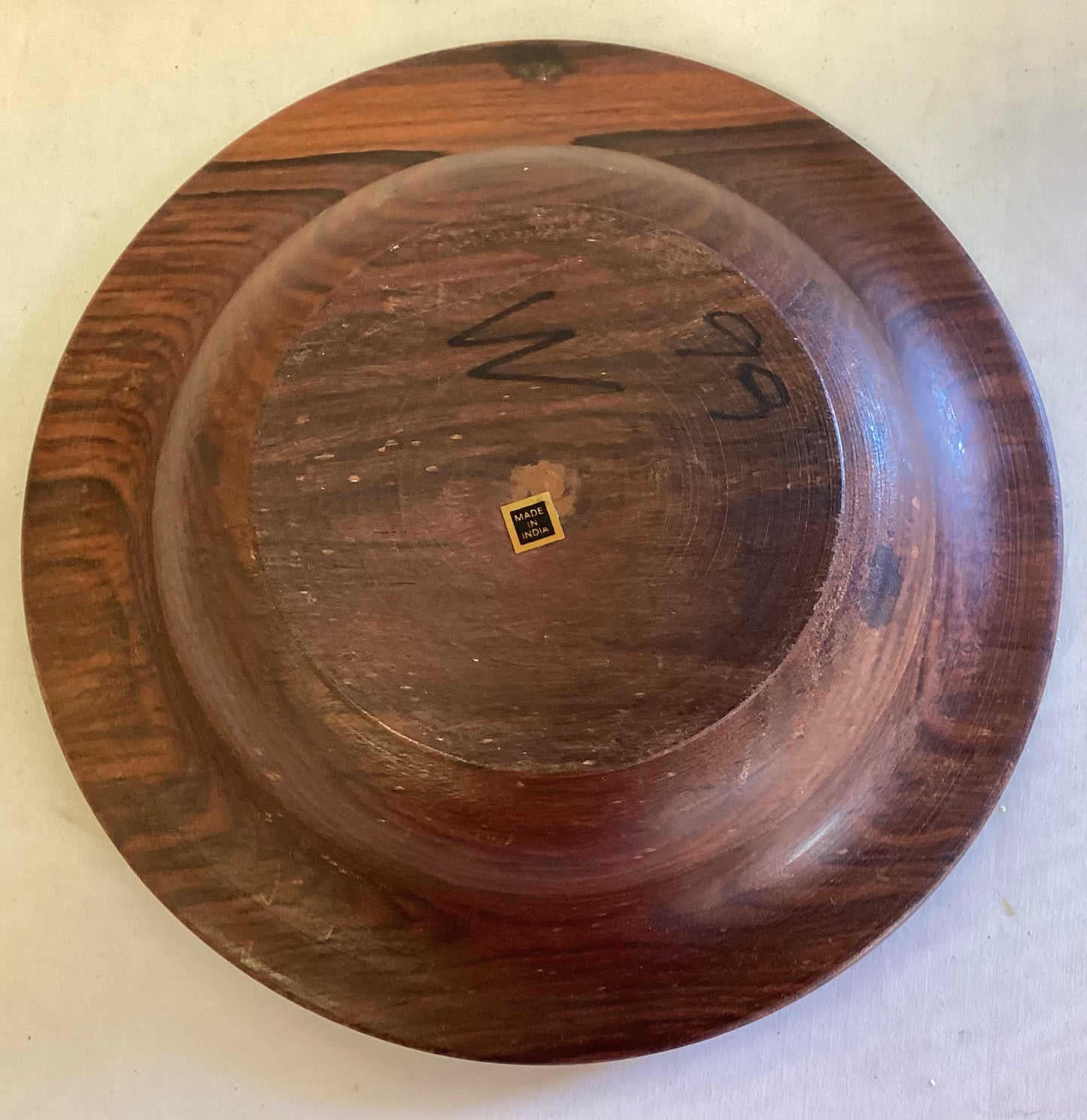 Vintage Wooden Bowl w/Carved Design