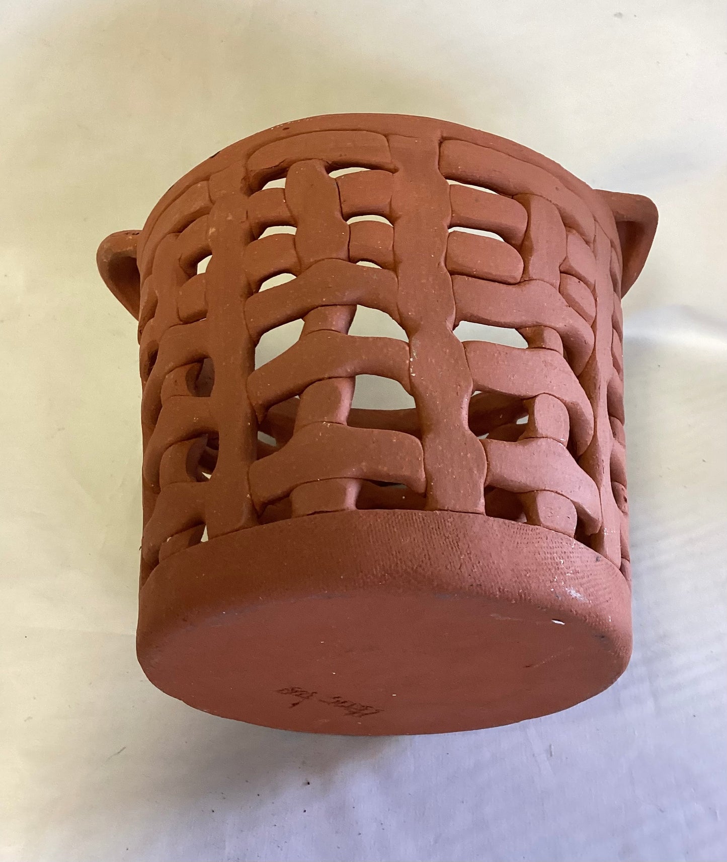 Clay Basket signed Proctor