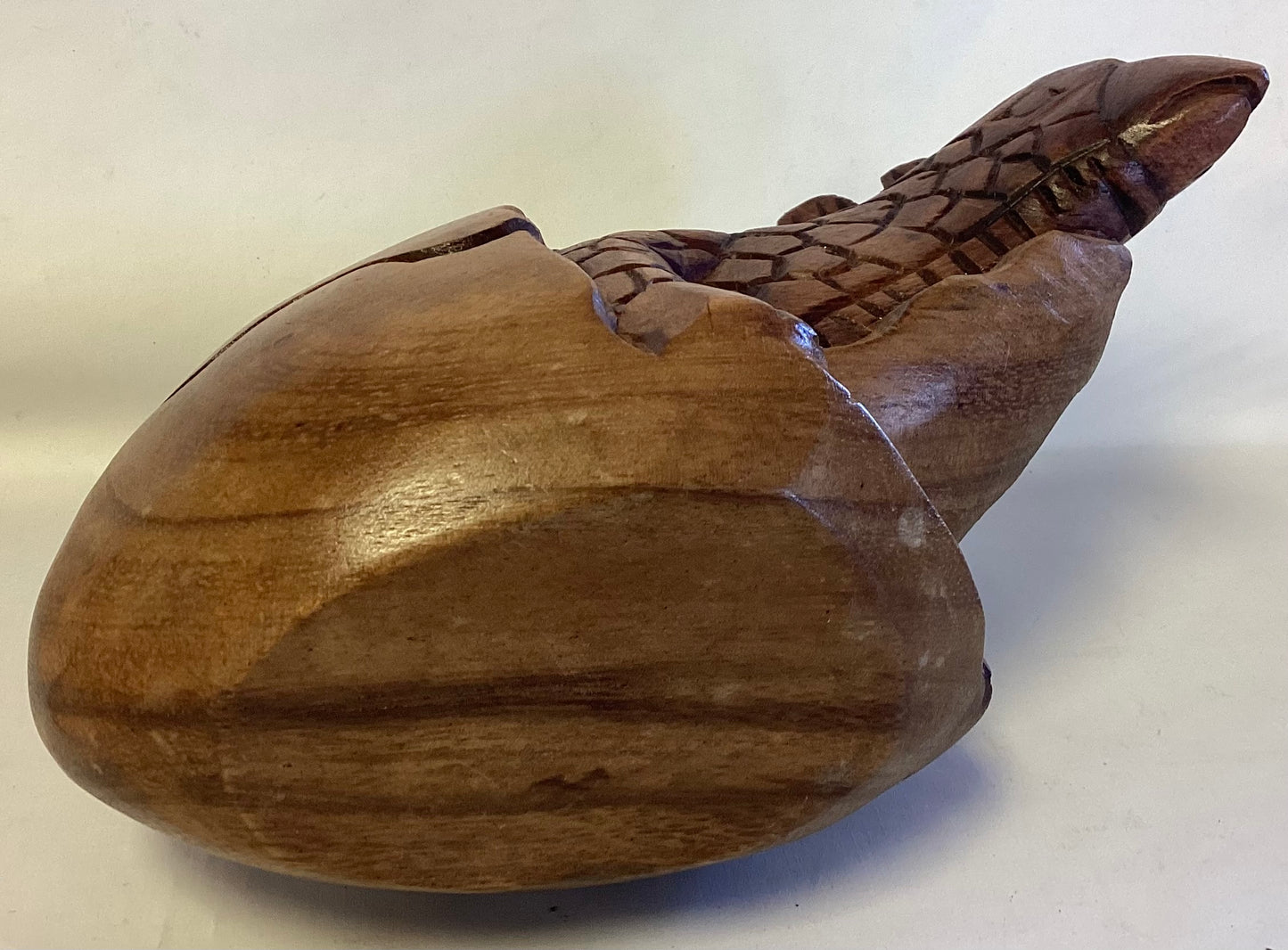 African Wooden Dinosaur Hatching From An Egg