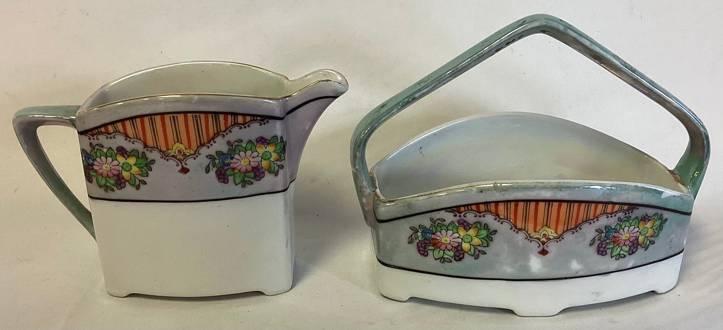 1930’s Noritake Lusterware Cream & Sugar Bowls