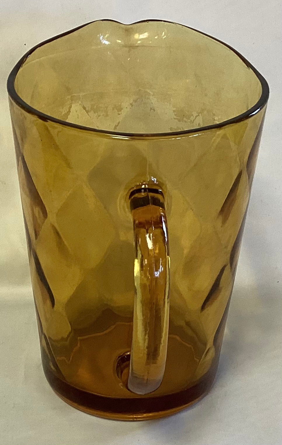 Amber Glass Pitcher w/handle