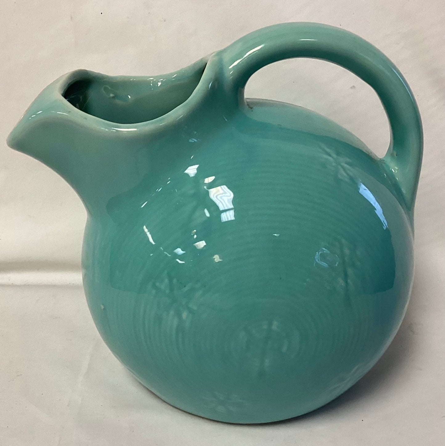 Turquoise Vintage Ball Pitcher