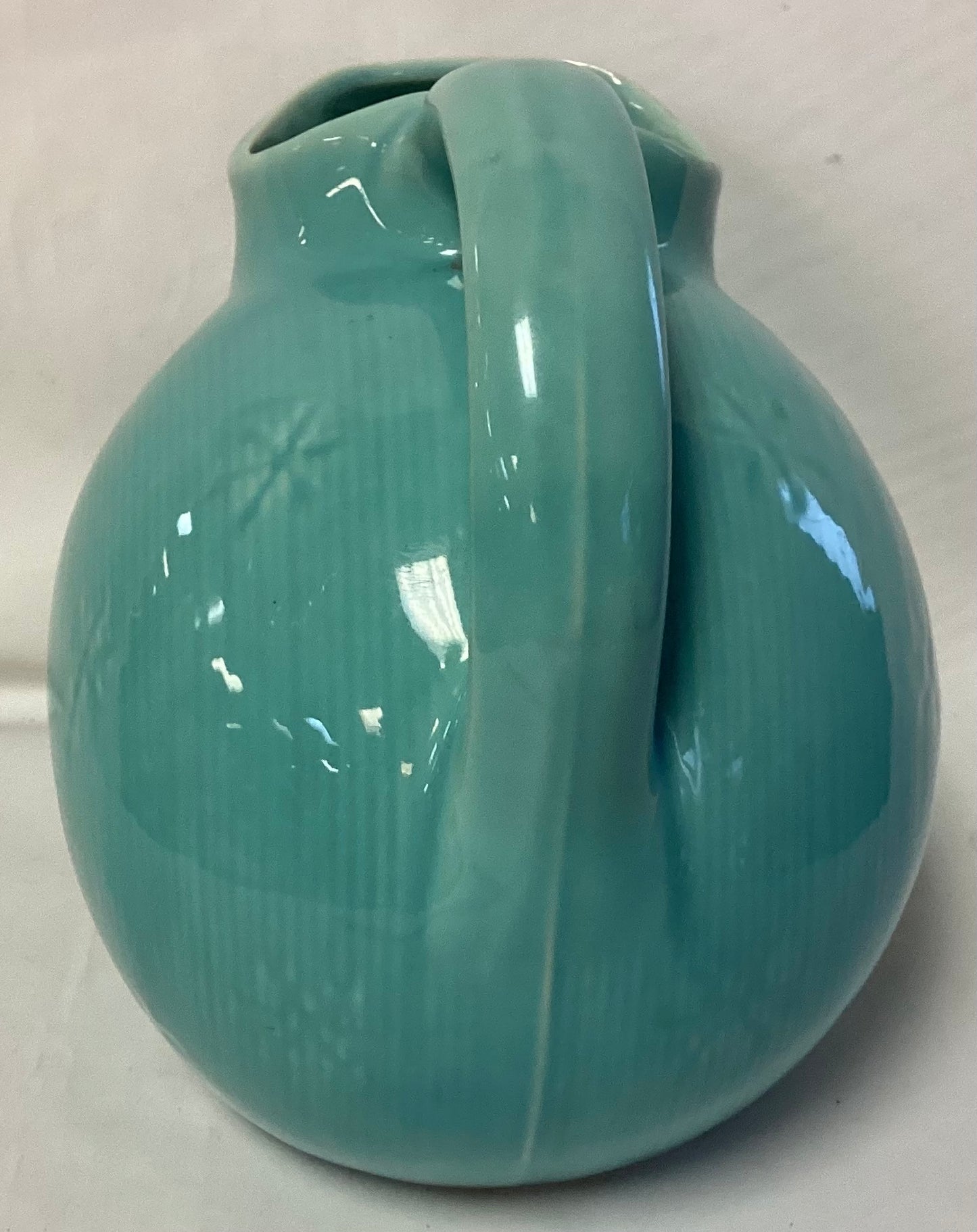 Turquoise Vintage Ball Pitcher