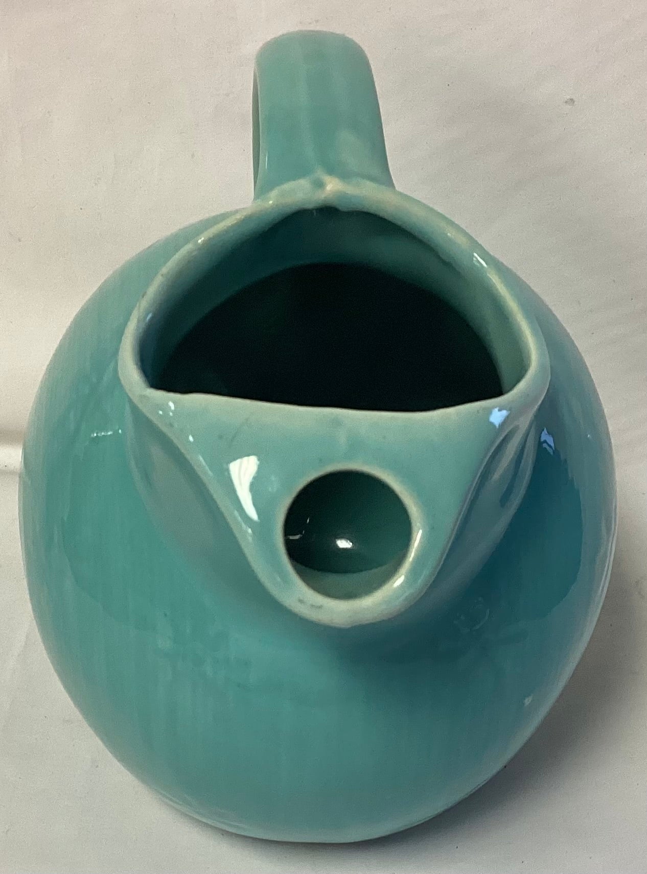 Turquoise Vintage Ball Pitcher