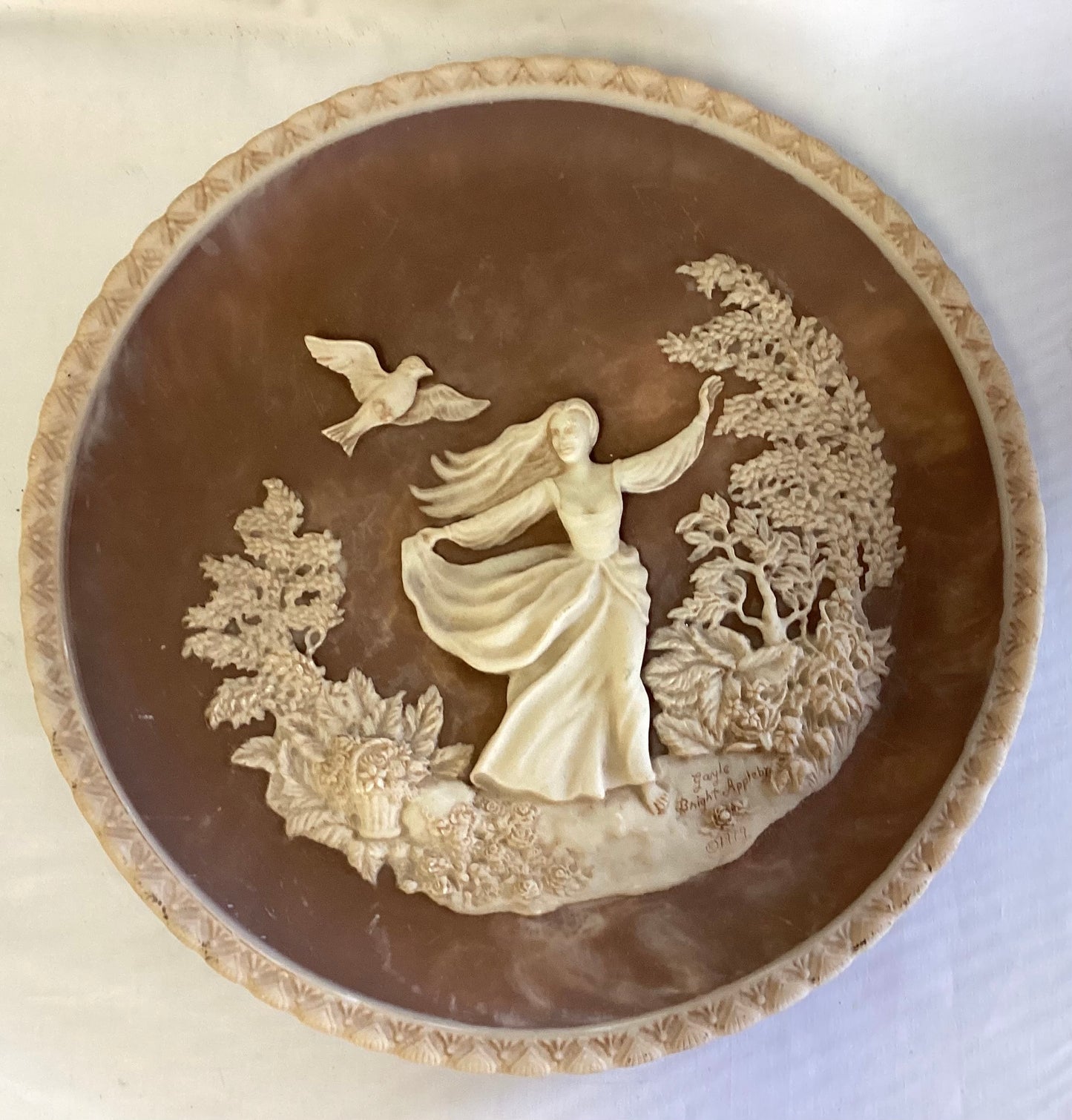 “To A Skylark” Sculptured Plate