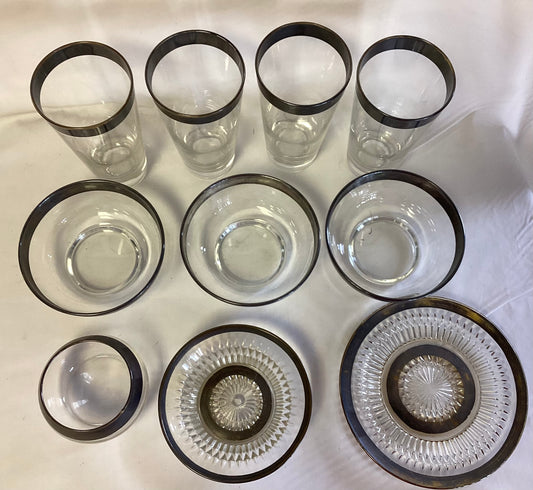 10 Piece Antique Glassware