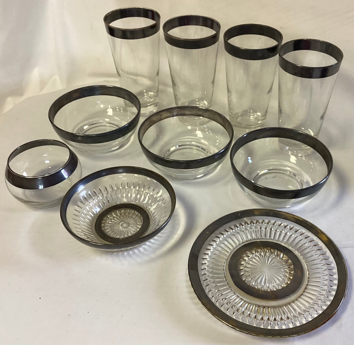 10 Piece Antique Glassware