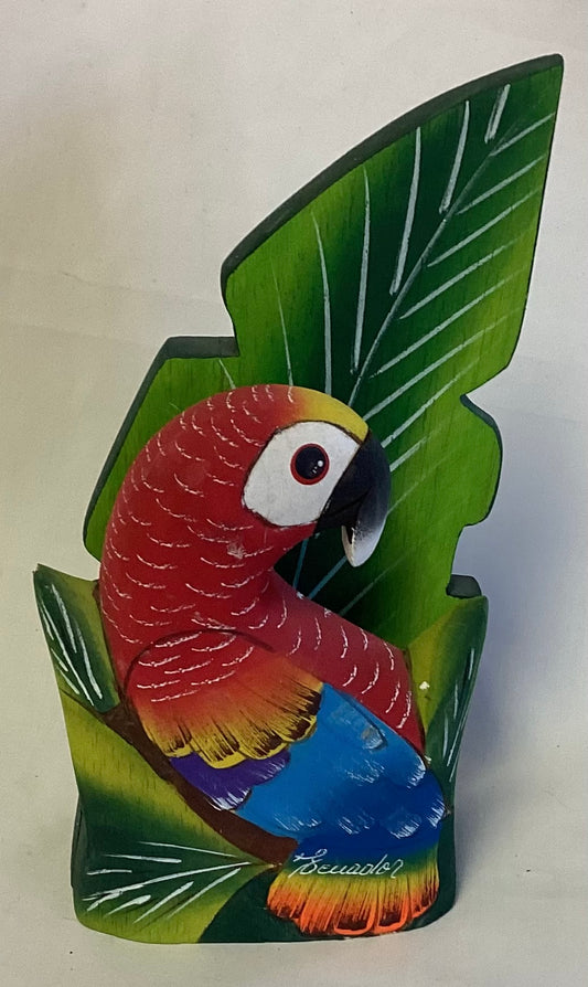 Wooden Parrot Napkin Holder